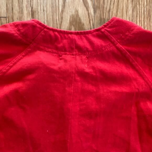 Players Sport Vintage Red Button-up Oversized Shirt Top Womens Small - Picture 10 of 16